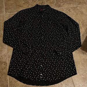 Men’s J. Ferrar black dress shirt M slim EUC